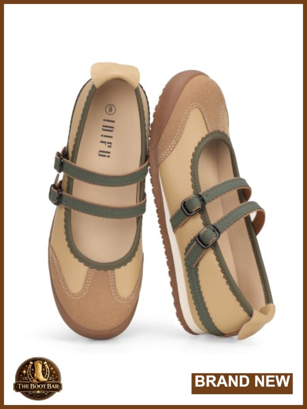 Mary Jane Ballet Sneakers Scalloped Edge Non-Slip Comfortable Adjustable Strap